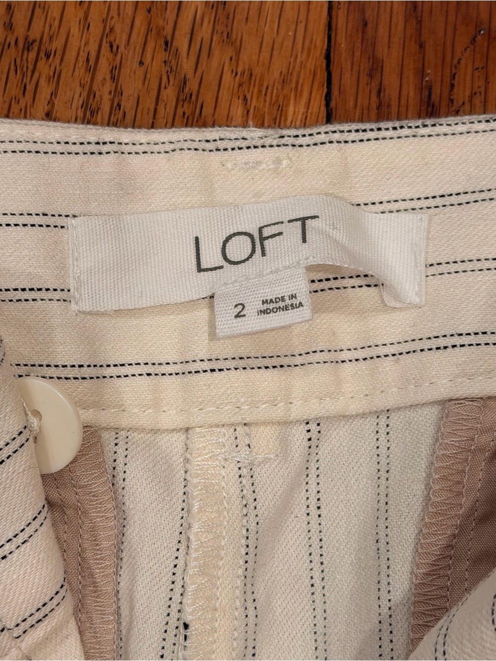 LOFT Pinstripe Straight-Leg Dress Pants - Picture 3 of 8